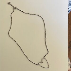 Kendra Scott Silver Heart Necklace